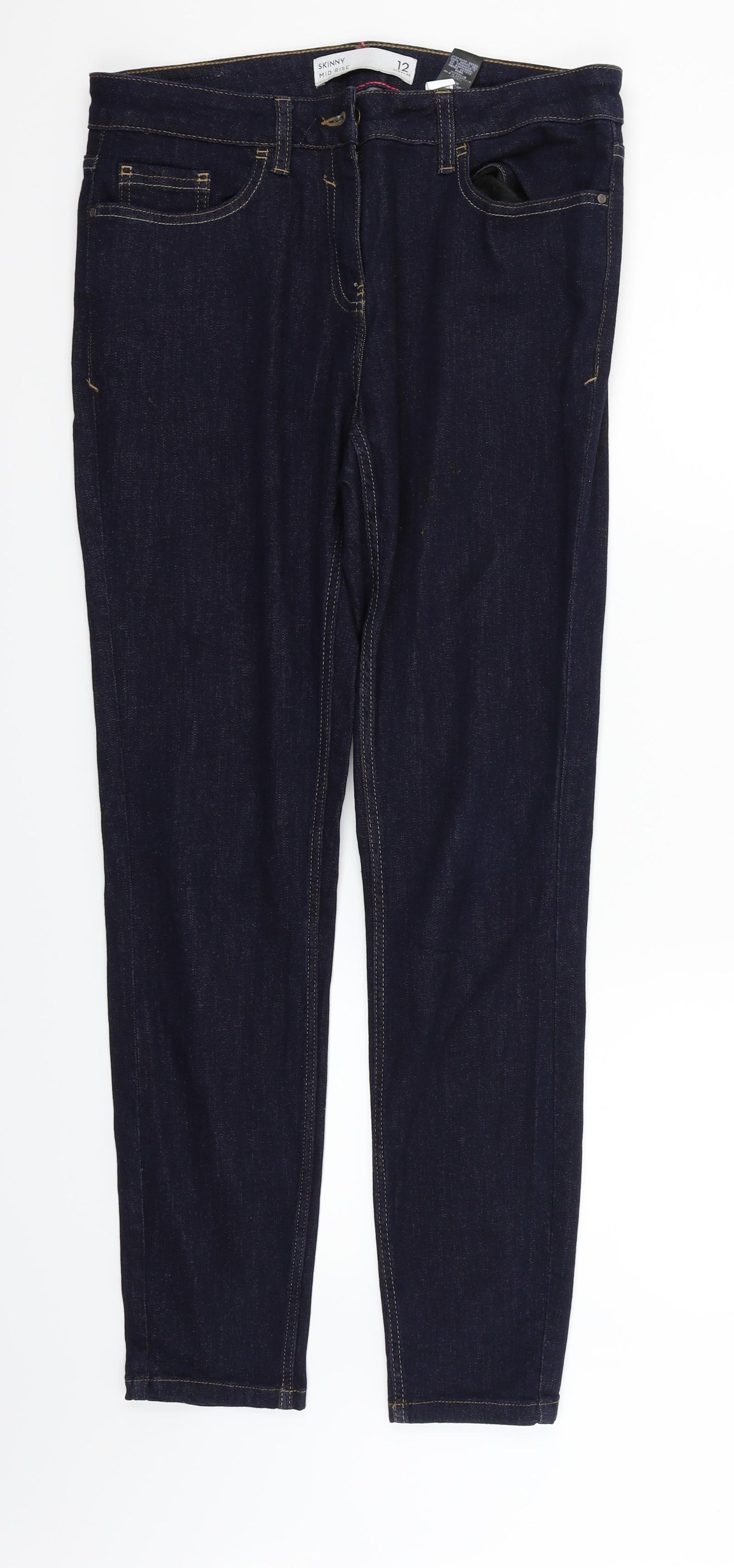 NEXT Womens Blue   Straight Jeans Size 12 L30 in