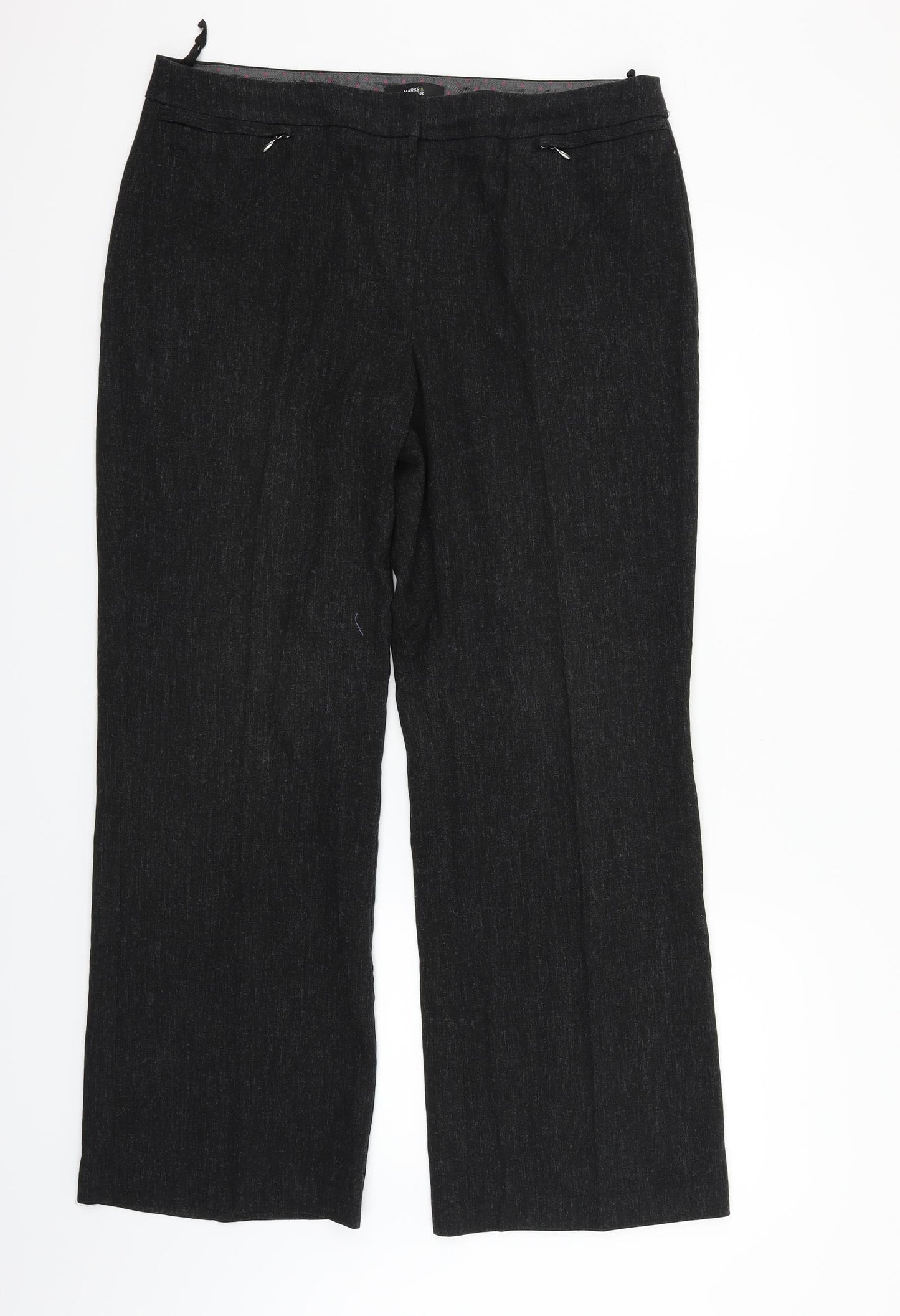 Marks and Spencer Womens Grey   Trousers  Size 16 L29 in