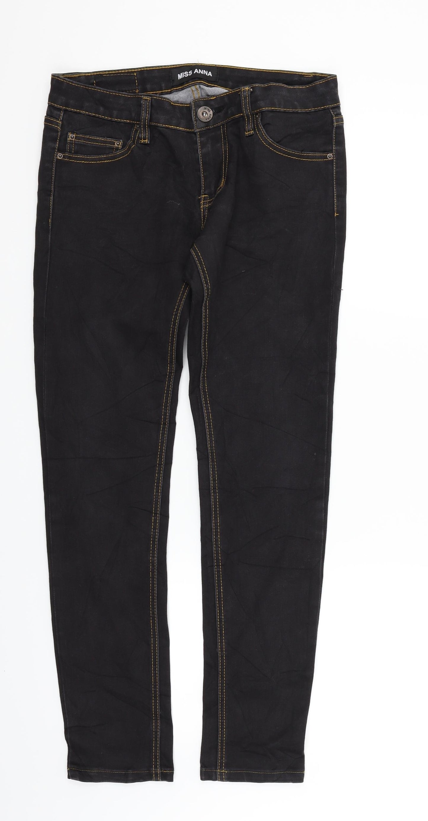 Miss Anna Womens Black   Trousers  Size 38 in L28 in