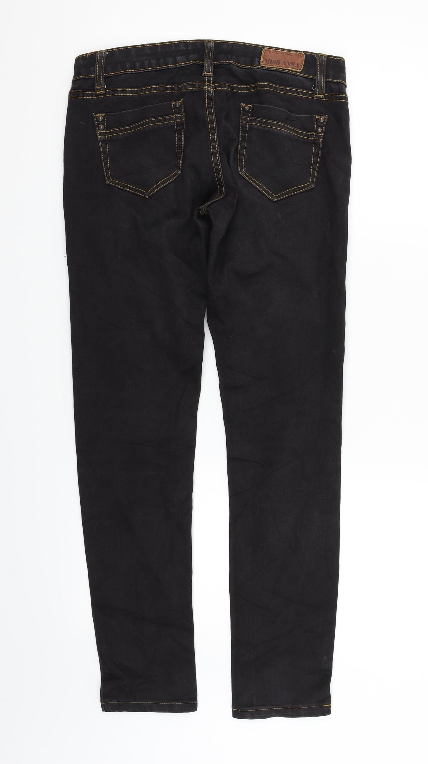 Miss Anna Womens Black   Trousers  Size 38 in L28 in