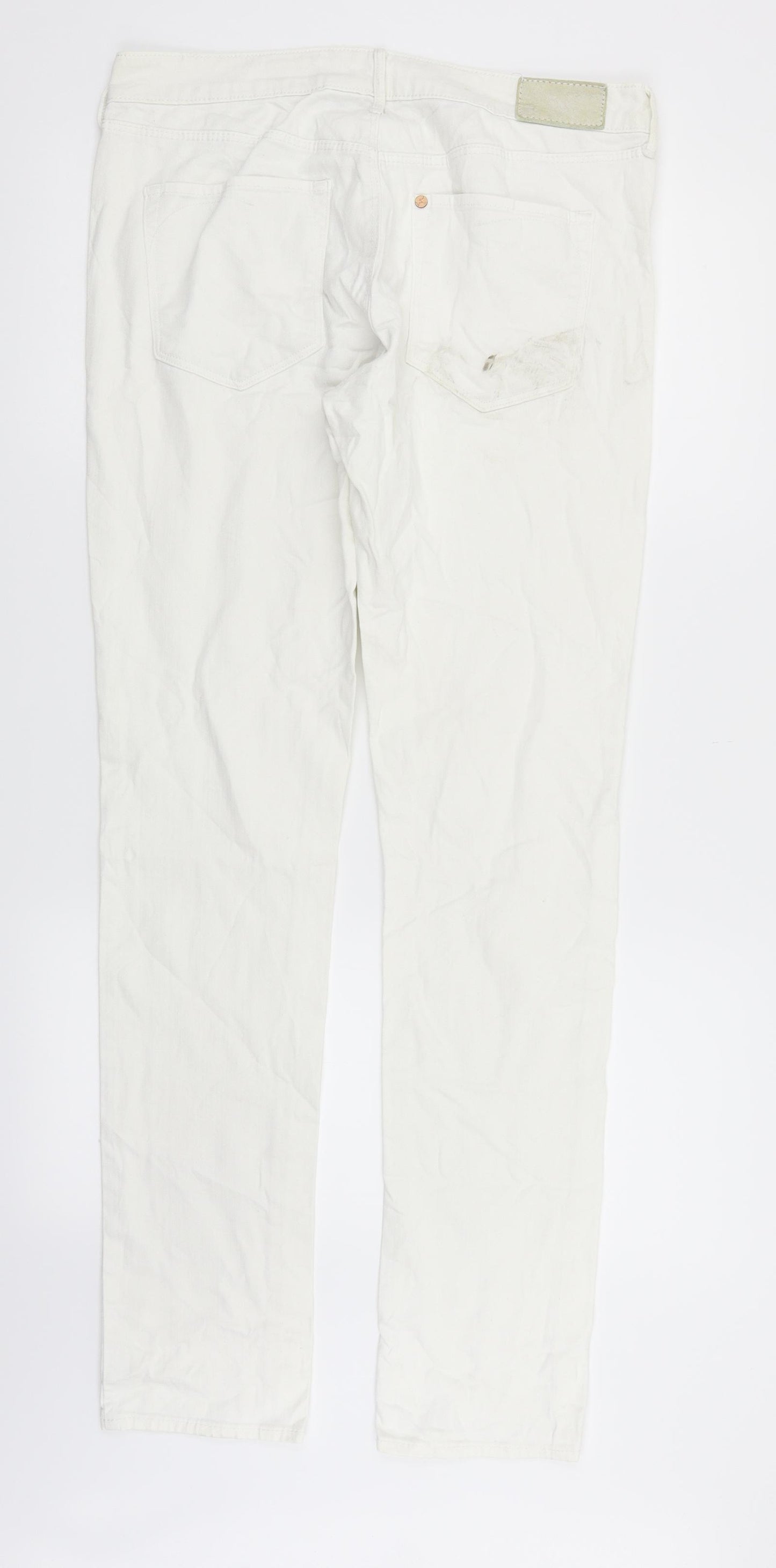 H&M Womens White   Trousers  Size 31 in L33 in
