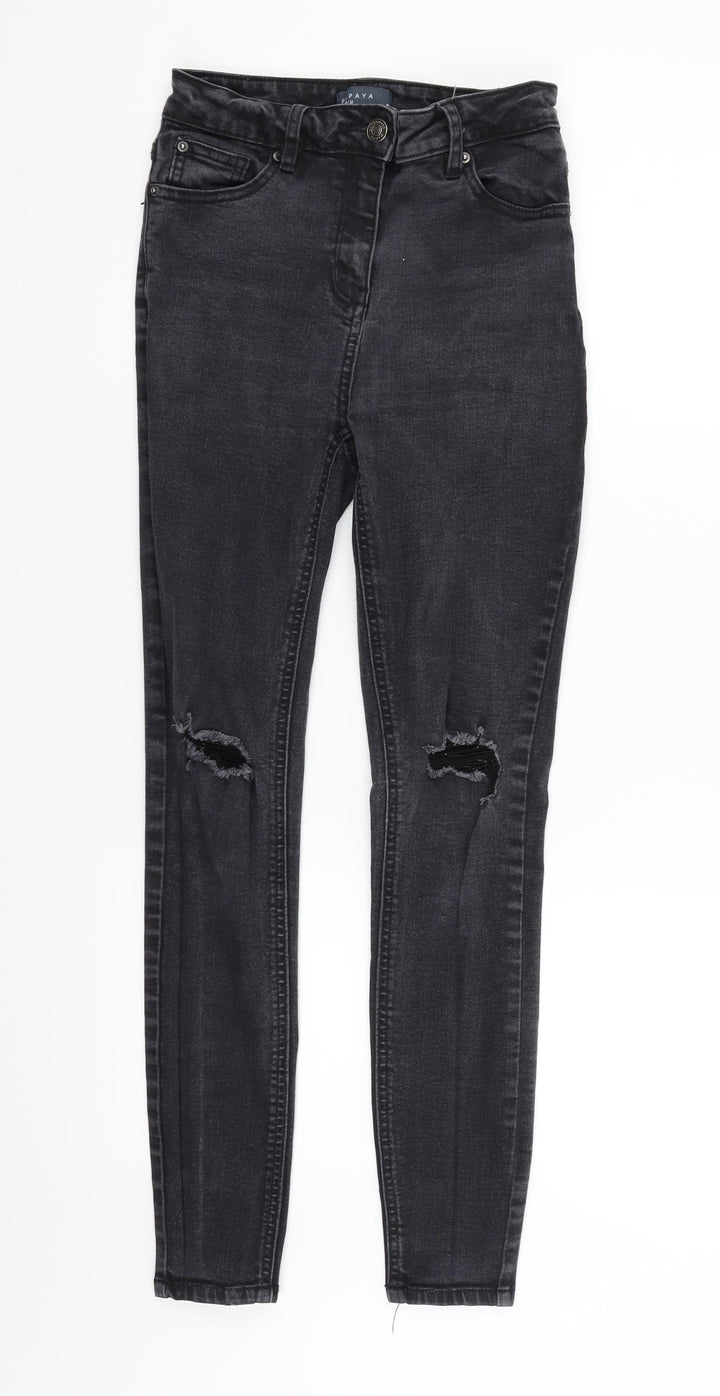 Papaya Womens Black   Straight Jeans Size 8 L26 in