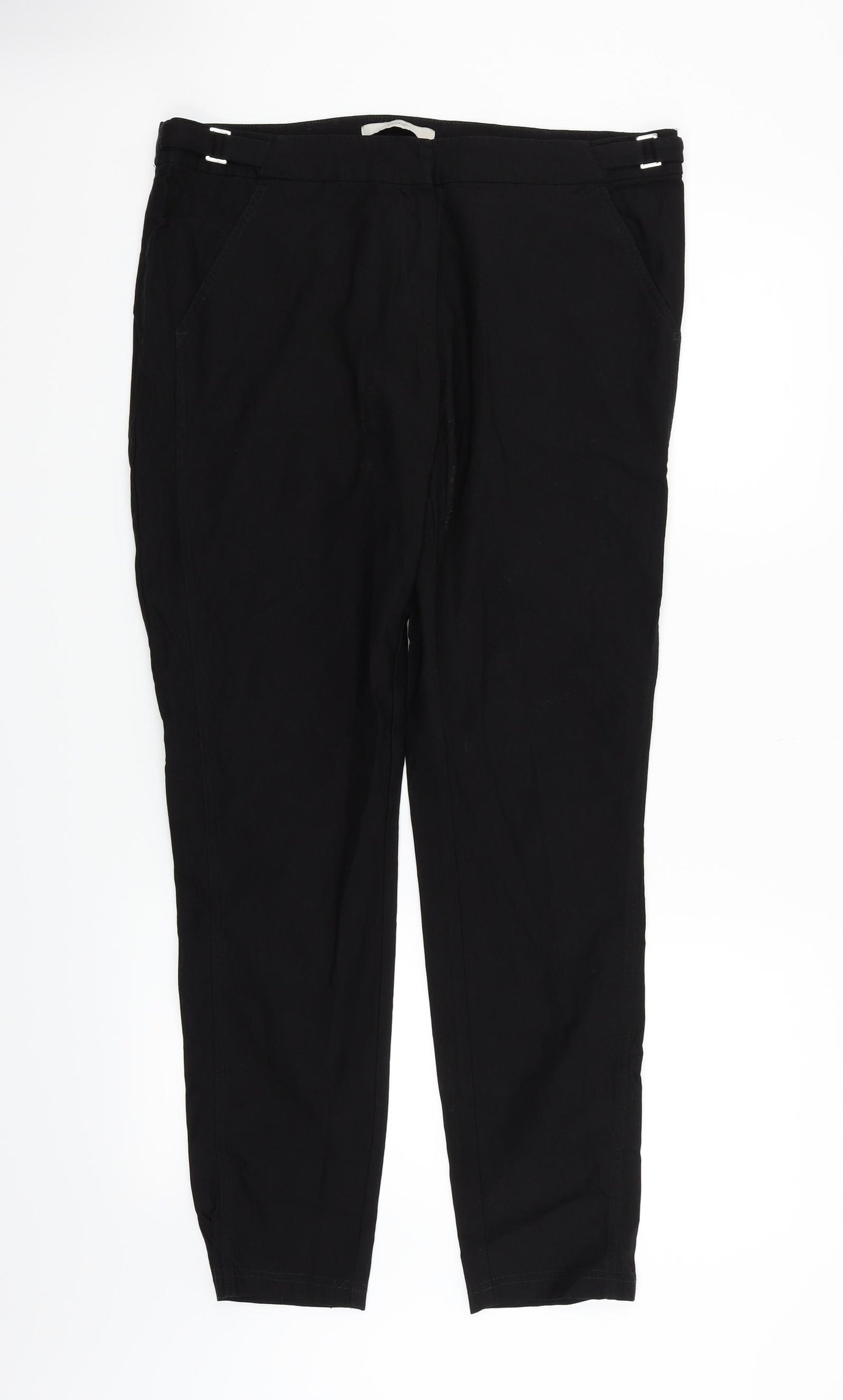 George Womens Black   Trousers  Size 16 L27 in