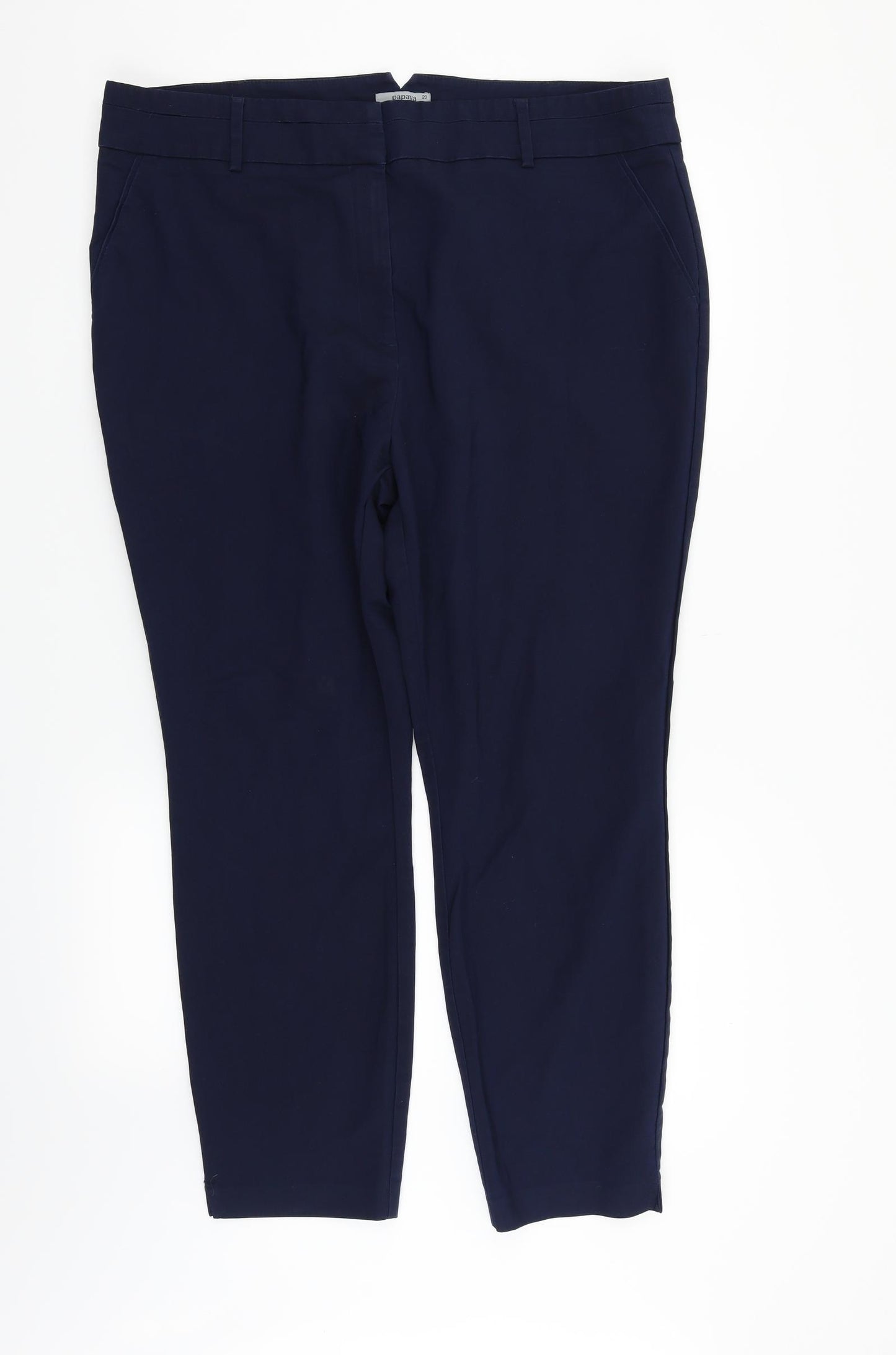 Papaya Womens Blue   Trousers  Size 20 L26 in