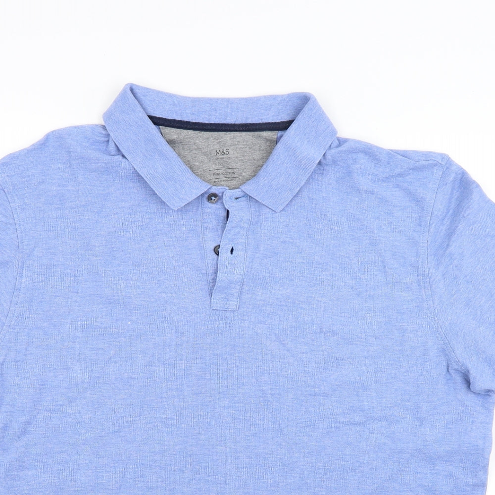 Marks and Spencer Mens Blue    Polo Size L