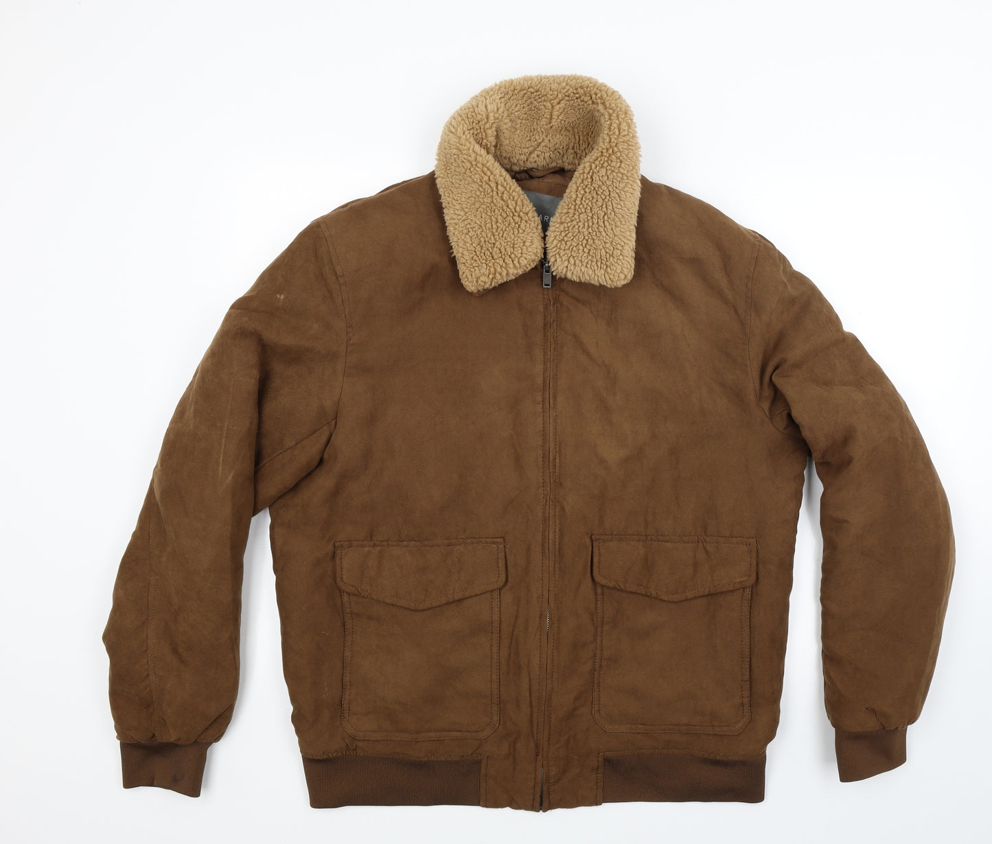 Primark Mens Brown   Bomber Jacket Coat Size L