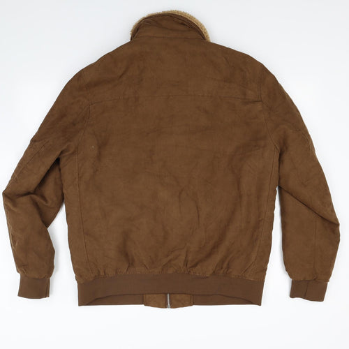Primark Mens Brown   Bomber Jacket Coat Size L