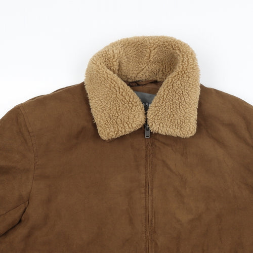Primark Mens Brown   Bomber Jacket Coat Size L
