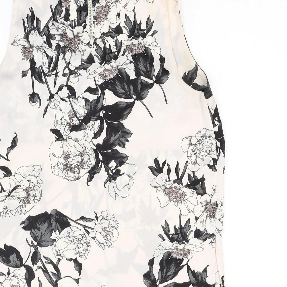River Island Womens Ivory Floral  Basic Blouse Size 10