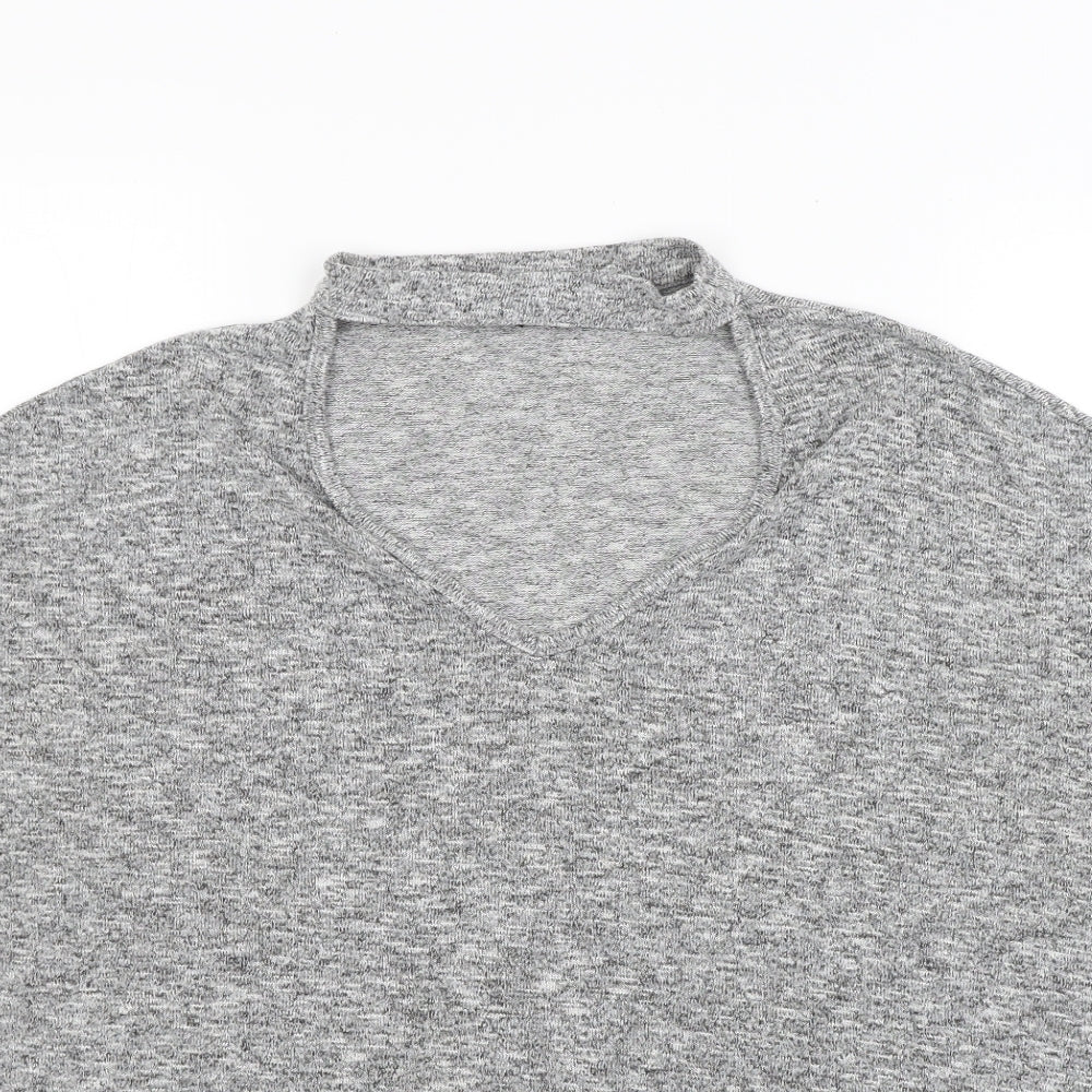 newlook Womens Grey  Knit Pullover Jumper Size S