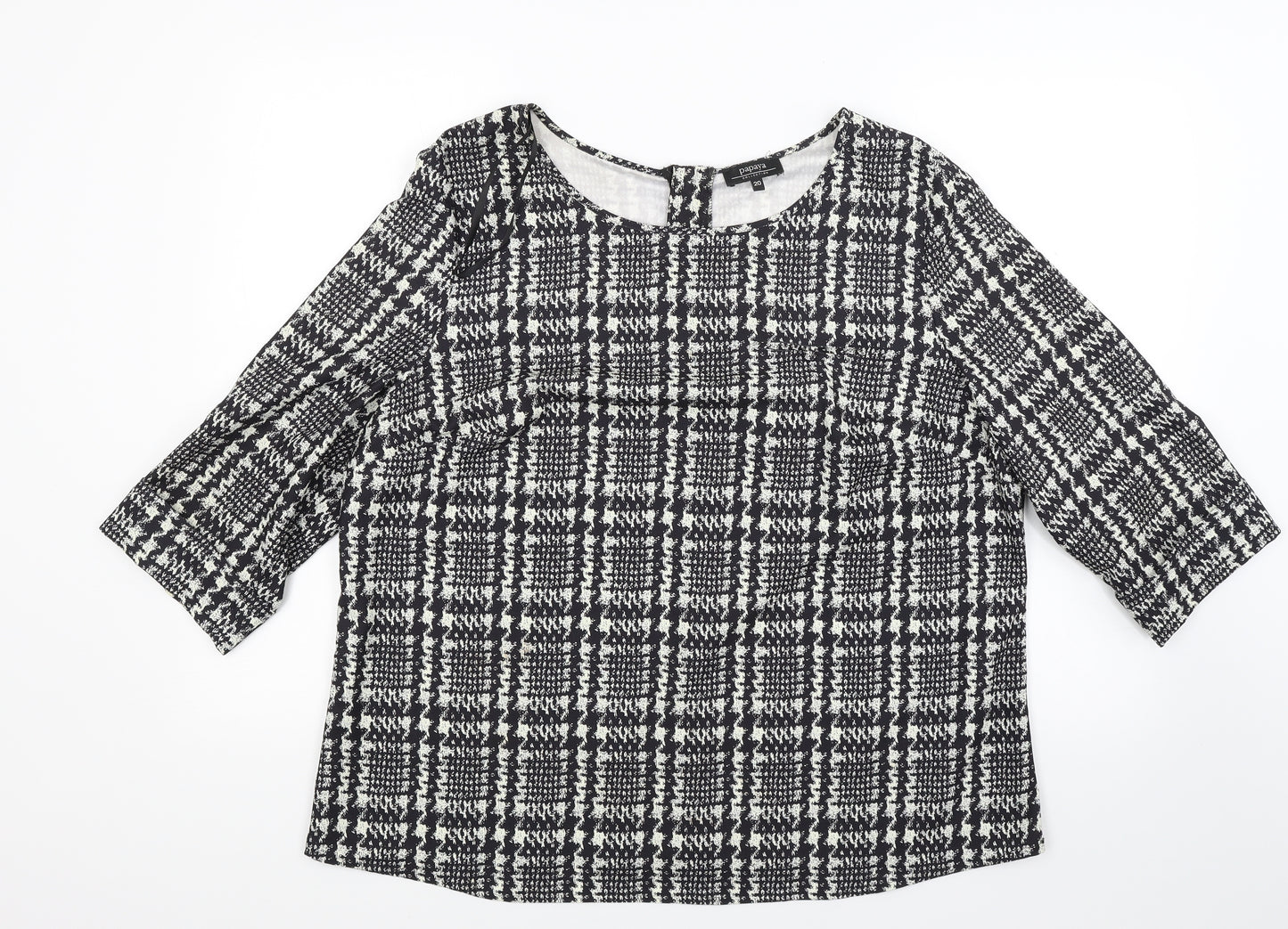 Papaya Womens Black   Basic Blouse Size 20