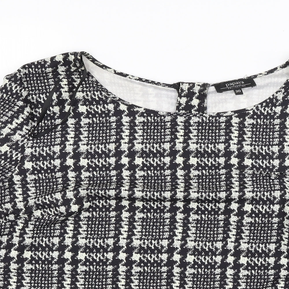 Papaya Womens Black   Basic Blouse Size 20