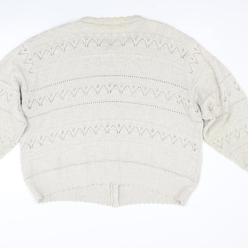 Marks and Spencer Womens Beige  Knit Cardigan Jumper Size 20