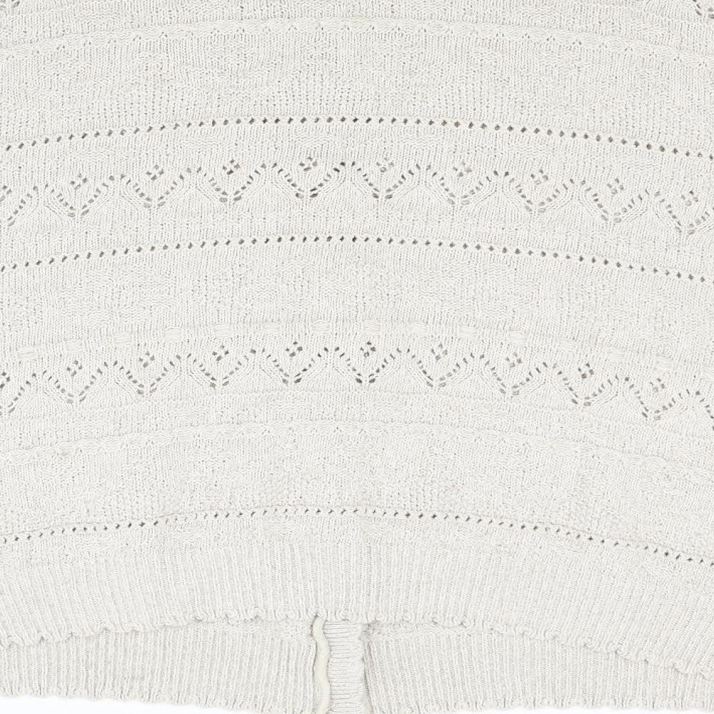 Marks and Spencer Womens Beige  Knit Cardigan Jumper Size 20