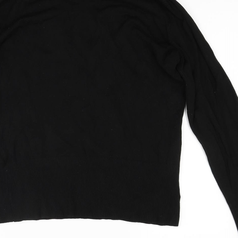 Wallis Womens Black  Knit Pullover Jumper Size 12
