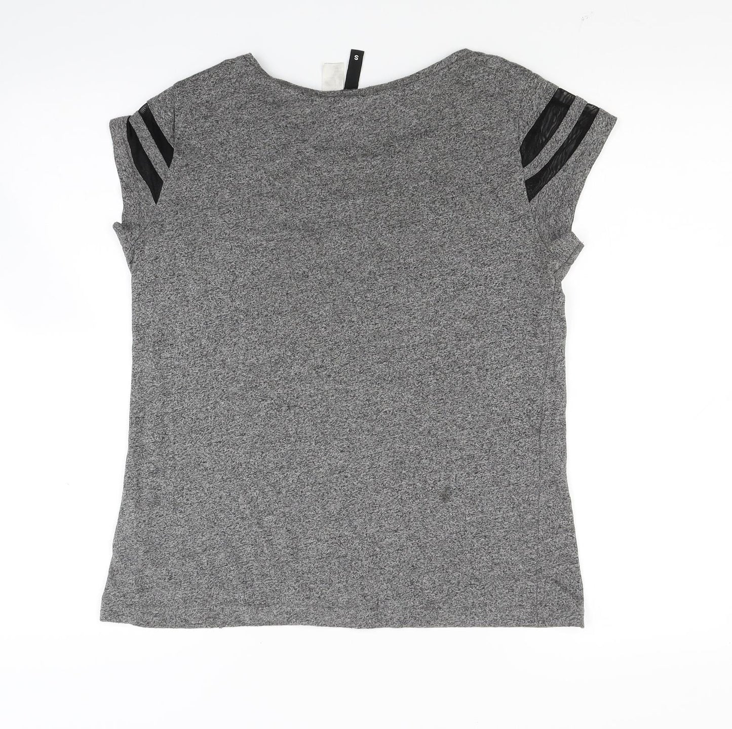 H&M Womens Grey Striped  Basic T-Shirt Size S