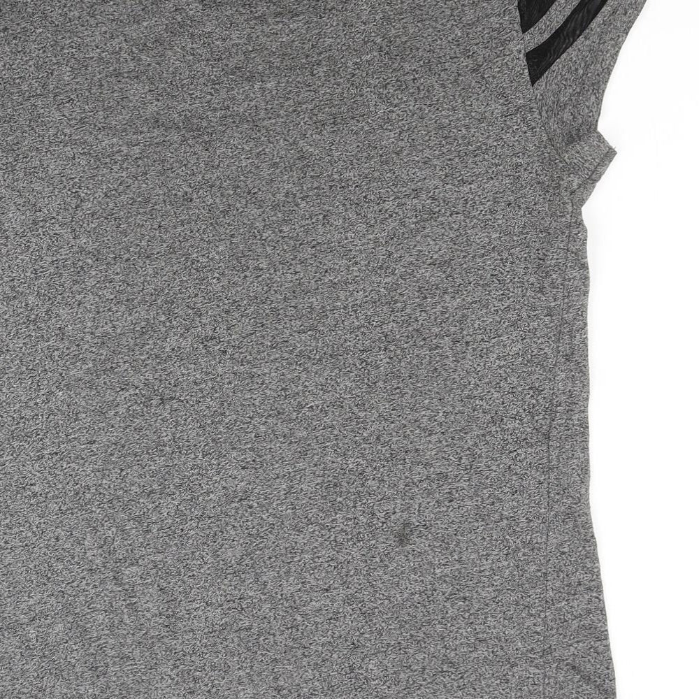 H&M Womens Grey Striped  Basic T-Shirt Size S