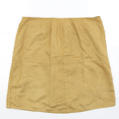 Marks and Spencer Womens Yellow   Mini Skirt Size 34 in