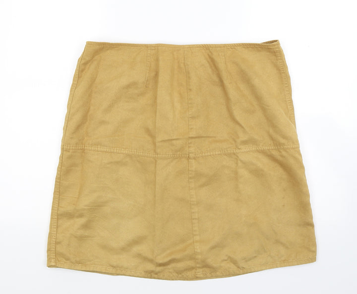 Marks and Spencer Womens Yellow Mini Skirt Size 34 in