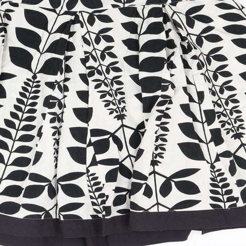 Select Womens White Floral Rayon Flare Skirt Size 18