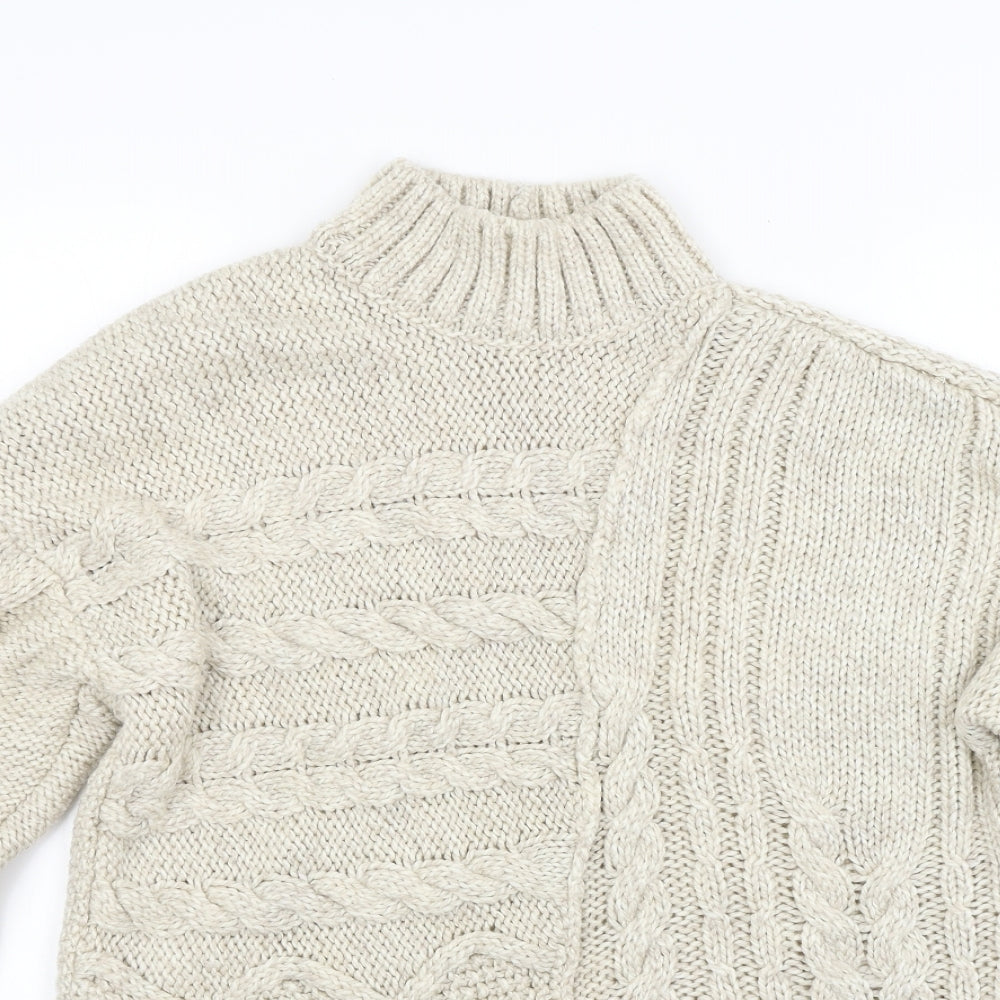 TU Womens Beige  Knit Pullover Jumper Size 12