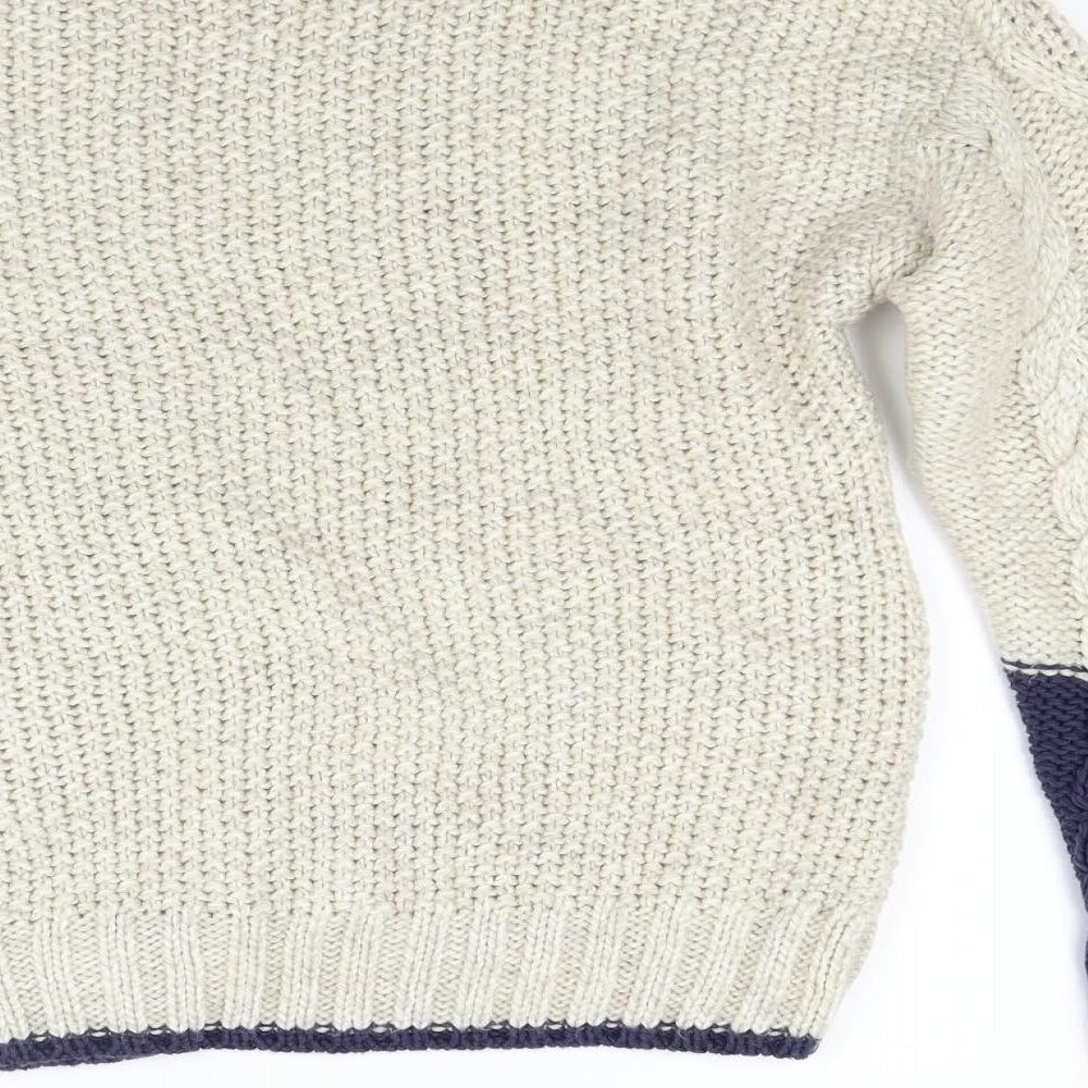 TU Womens Beige  Knit Pullover Jumper Size 12