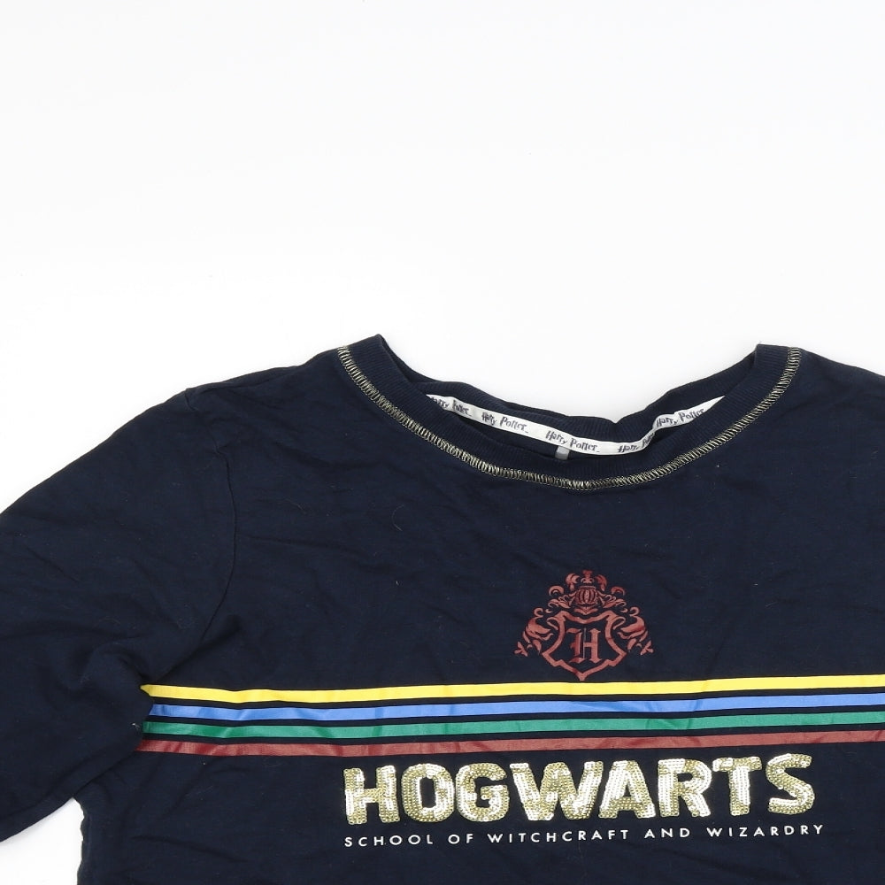 George Womens Blue  Jacquard Pullover Sweatshirt Size 14  - Harry potter