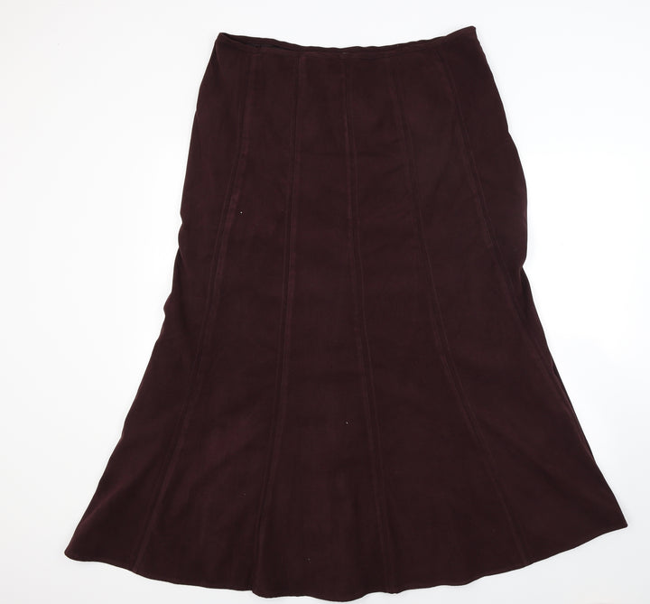 New Look Womens Red Flare Skirt Size 35 in
