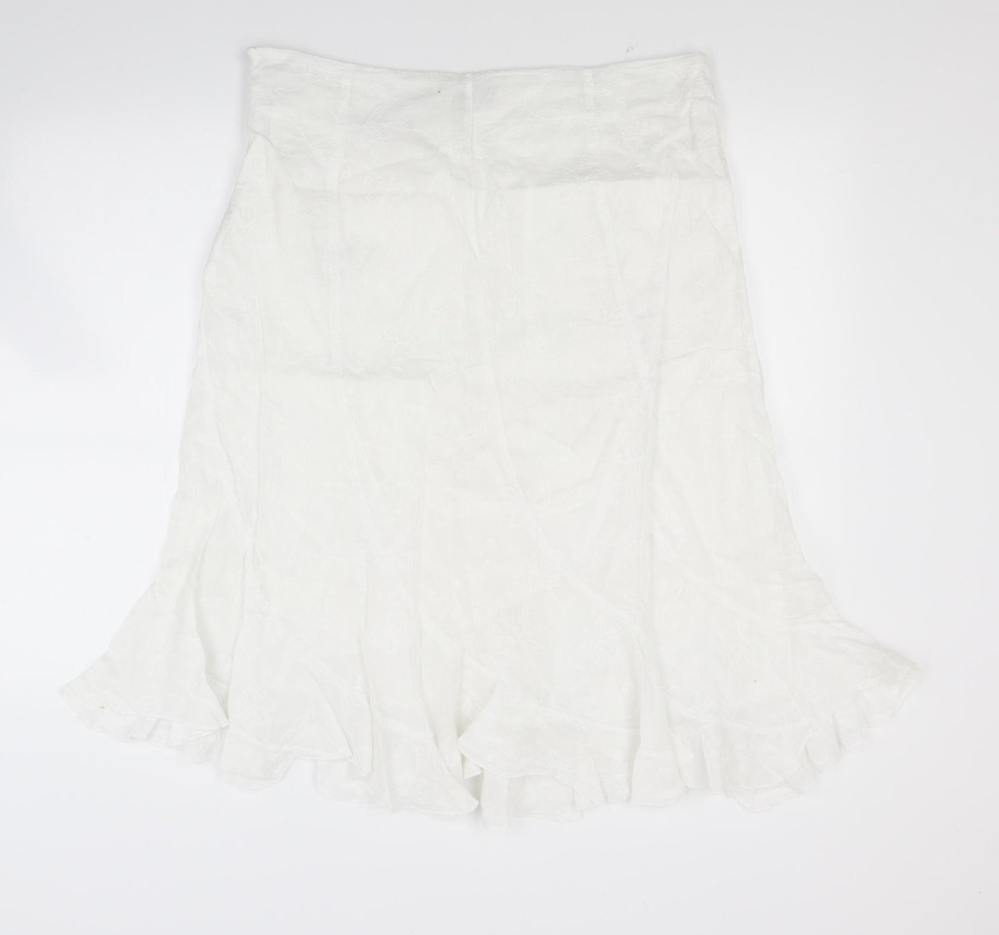 Bonmarché Womens White   Flare Skirt Size 18