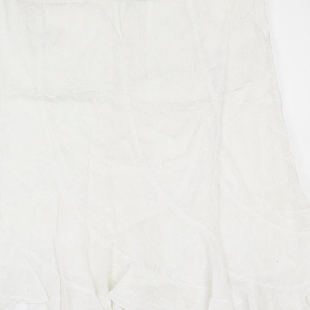 Bonmarché Womens White   Flare Skirt Size 18