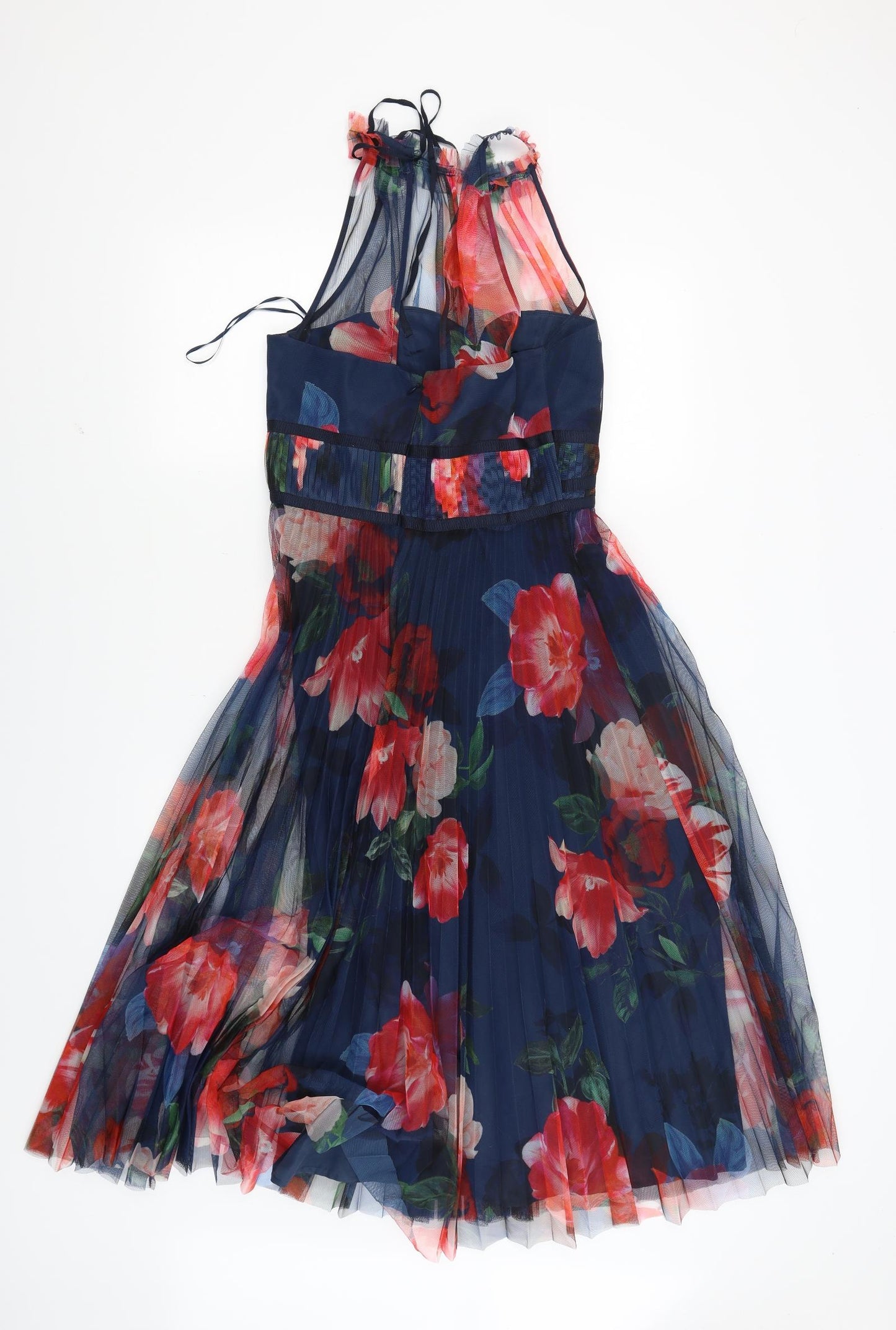 Monsson Womens Blue Floral  Fit & Flare  Size 10