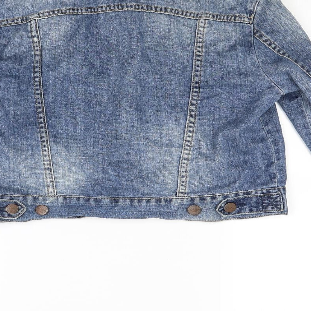 Topshop Womens Blue  Denim Jacket Coat Size 10