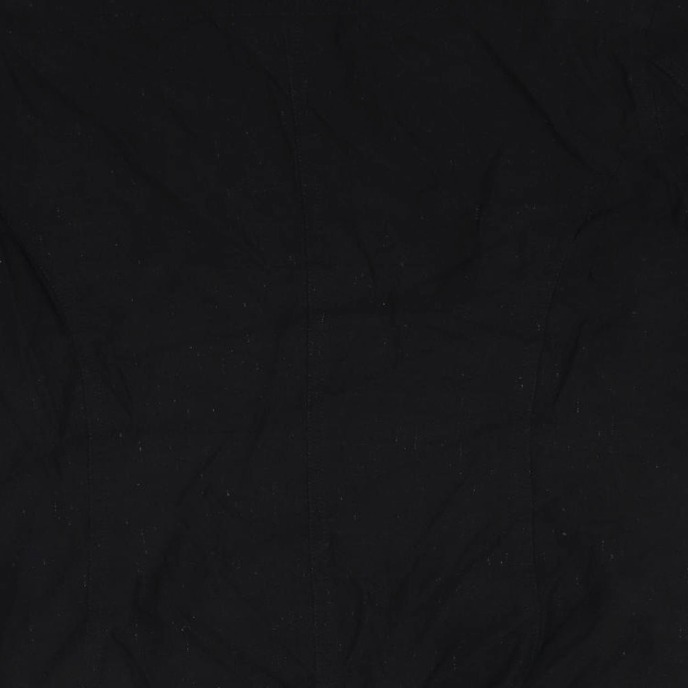 C M D Womens Black  Corduroy Jacket Coat Size 12