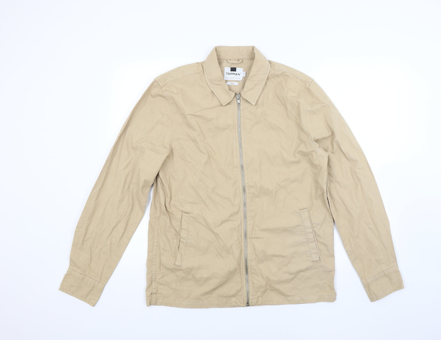 Topman Mens Beige   Jacket Coat Size M