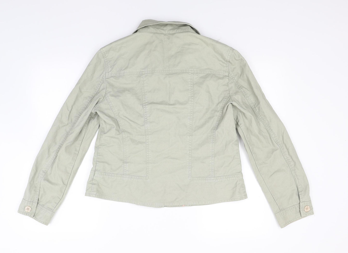 Monsoon Womens Green  Denim Jacket Coat Size 14