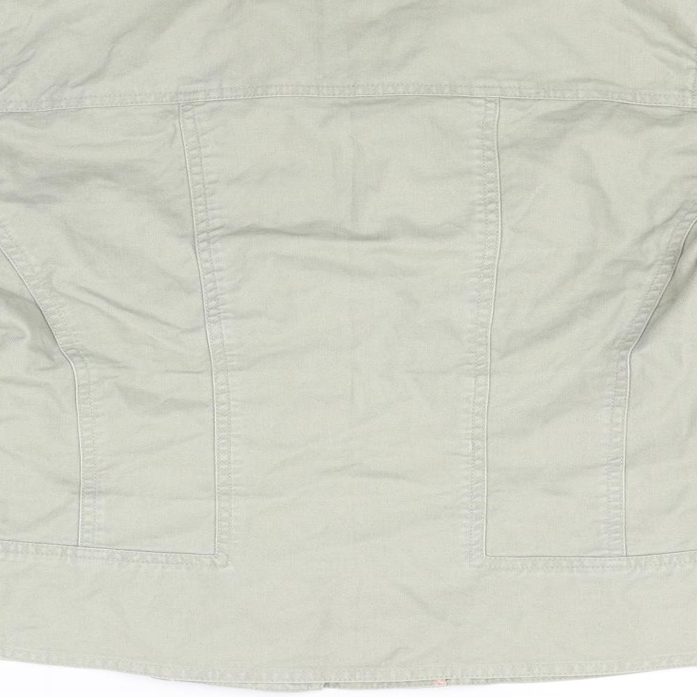 Monsoon Womens Green  Denim Jacket Coat Size 14