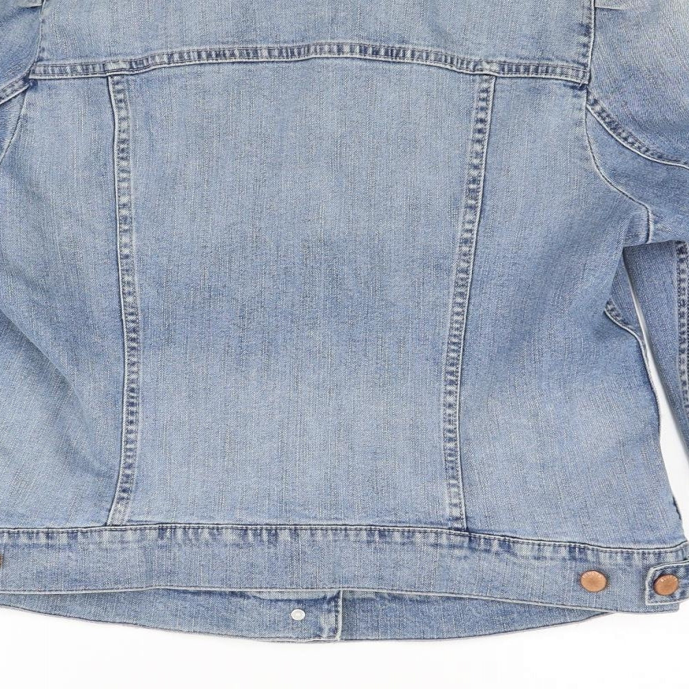 Blue 73 Womens Blue  Denim Jacket Coat Size 18