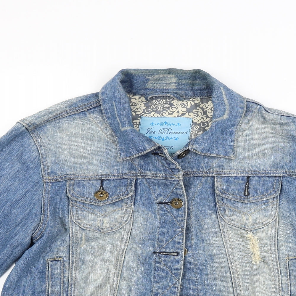 Joe Browns Womens Blue  Denim Jacket Coat Size 14