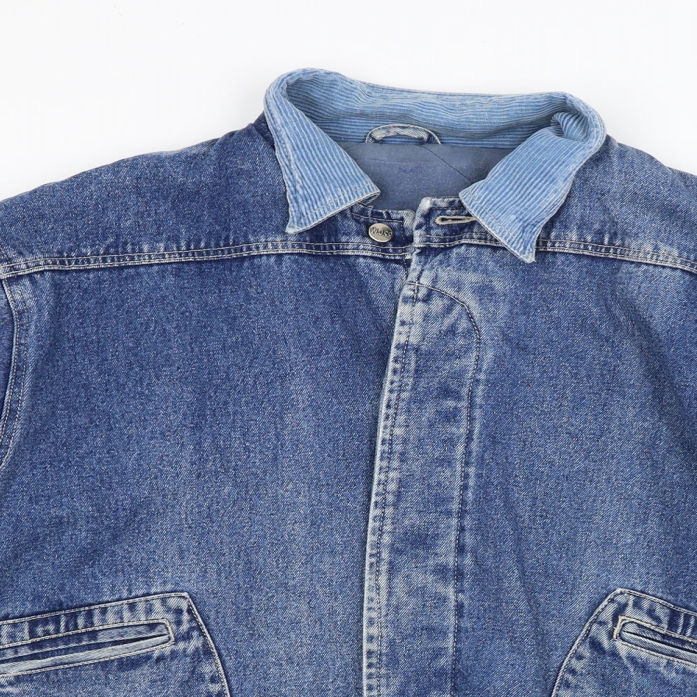 W J co Womens Blue  Denim Jacket Coat Size M