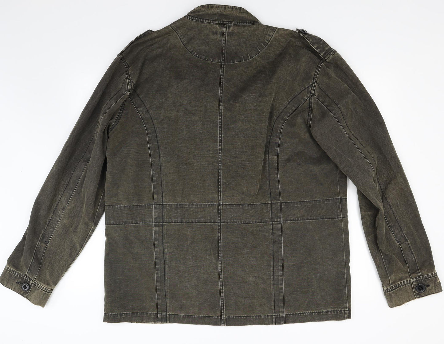 George Mens Brown  Denim Jacket Coat Size XL