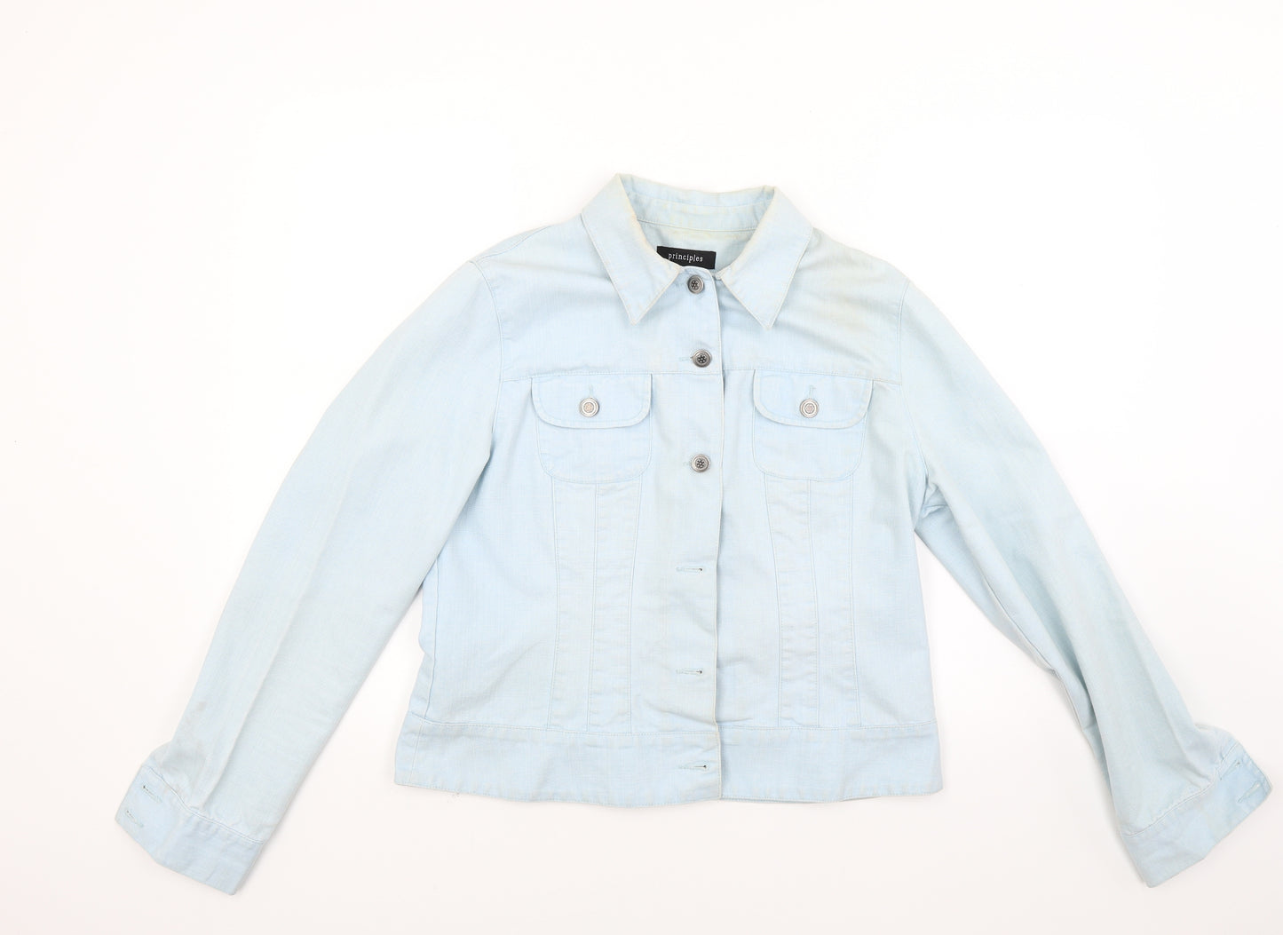 Principles Womens Blue  Denim Jacket Coat Size 14