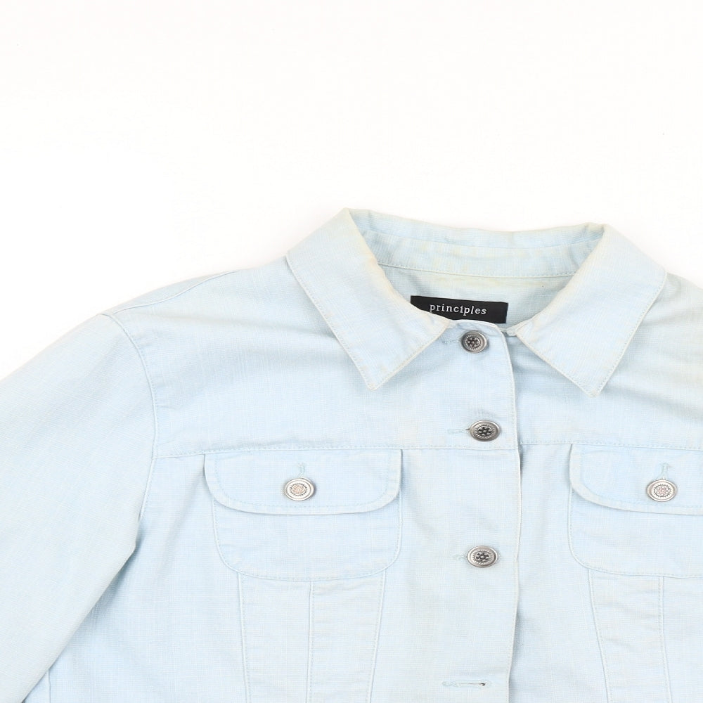 Principles Womens Blue  Denim Jacket Coat Size 14