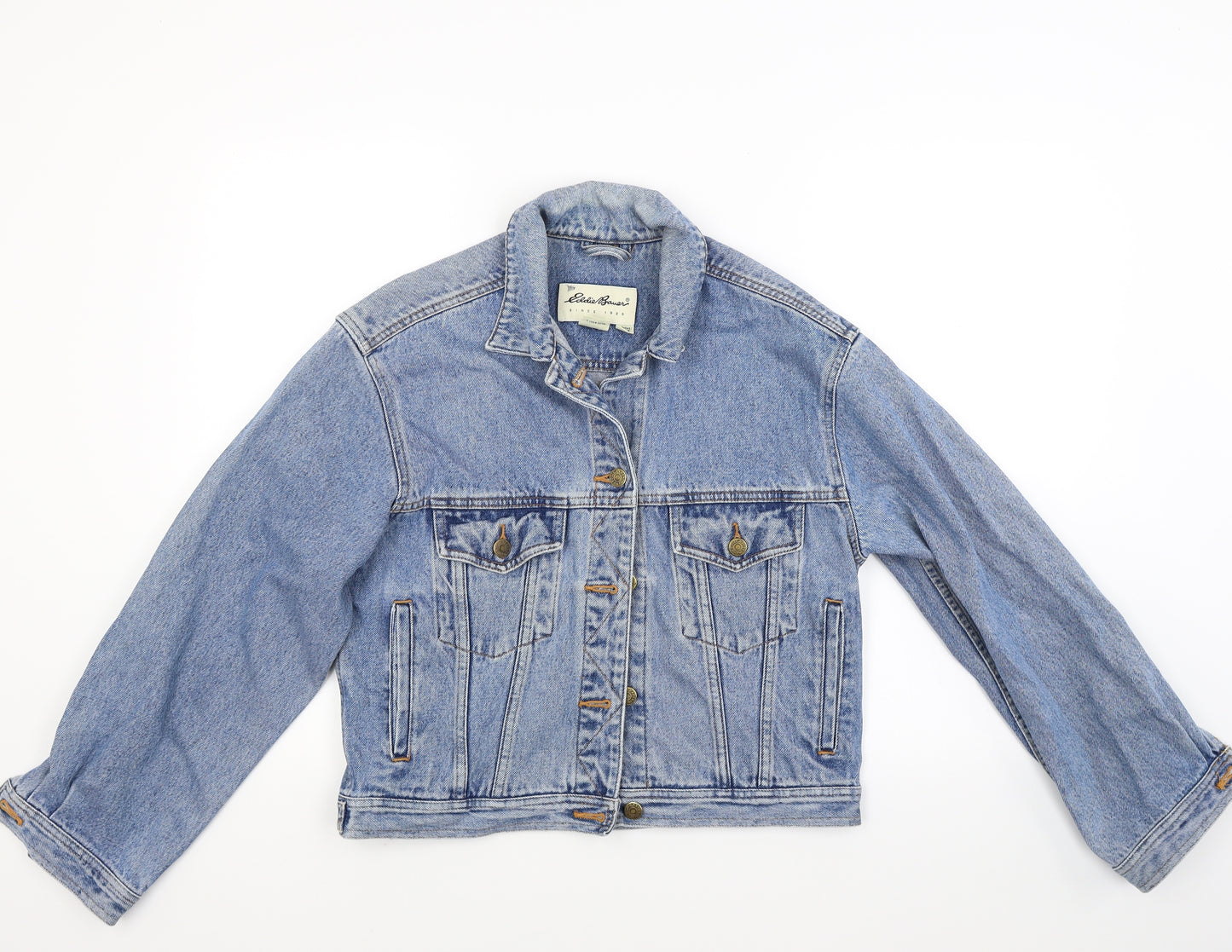 Eddie Bauer Womens Blue  Denim Jacket Coat Size M