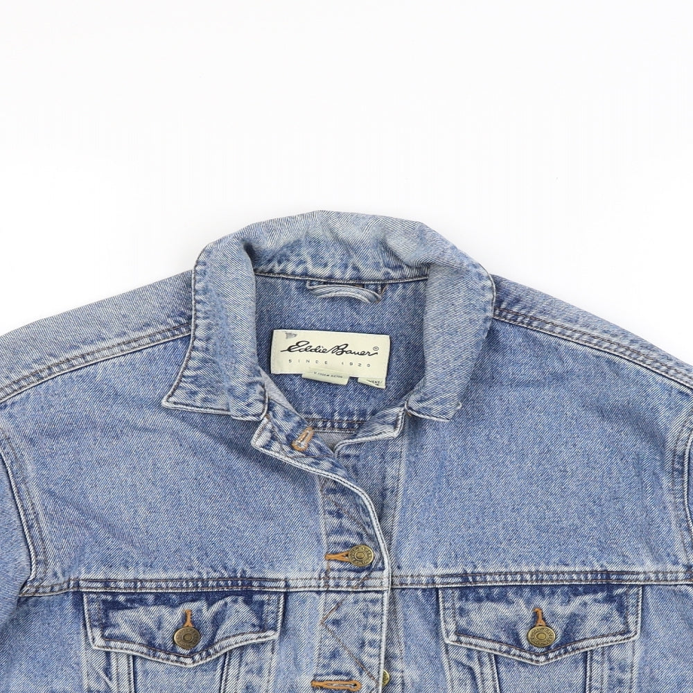 Eddie Bauer Womens Blue  Denim Jacket Coat Size M