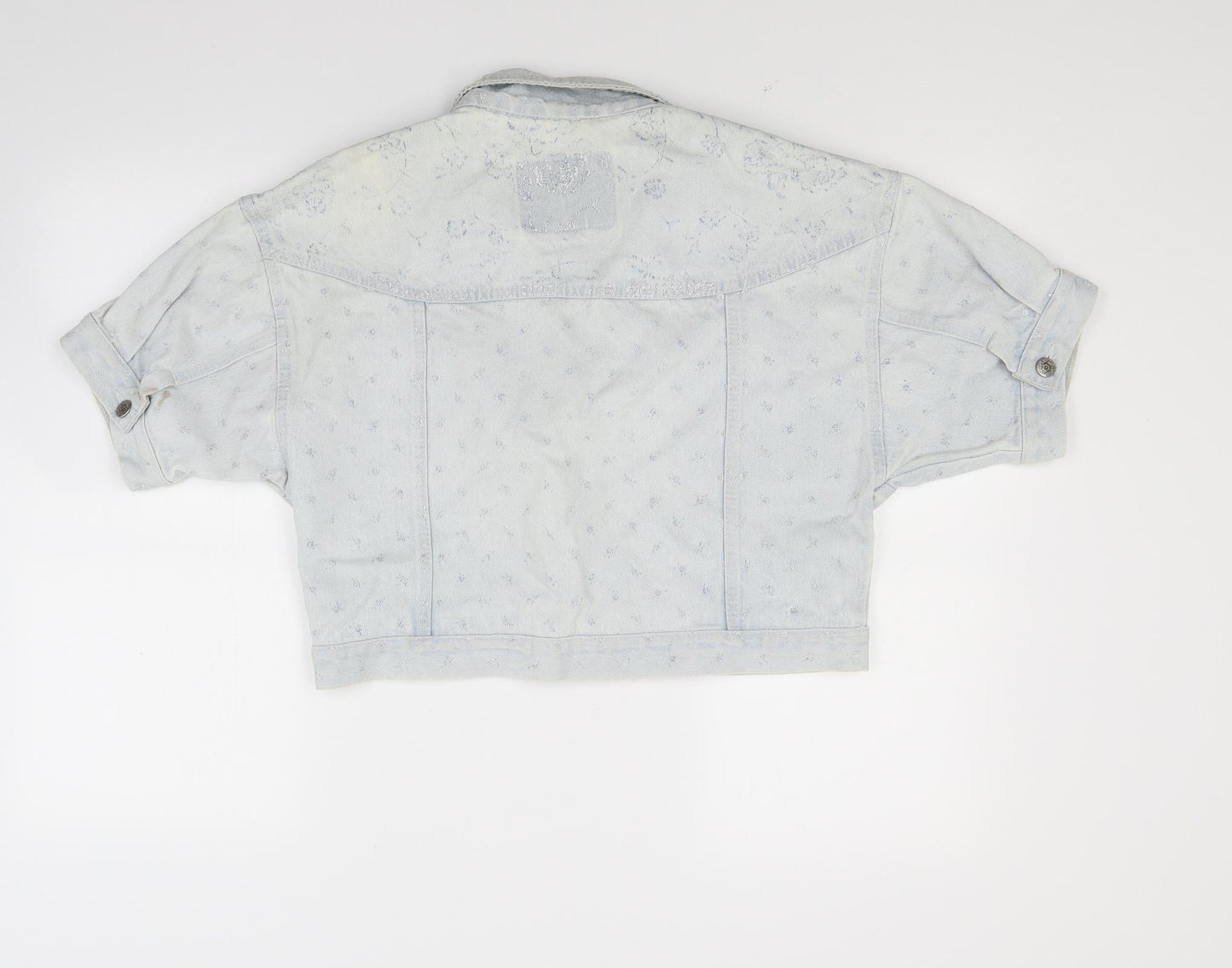 Preworn Womens Blue  Denim Jacket Coat Size L