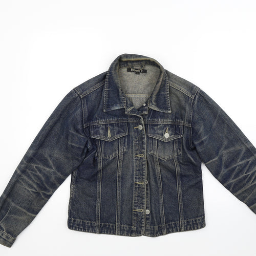 Miss c Womens Blue  Denim Jacket Coat Size M