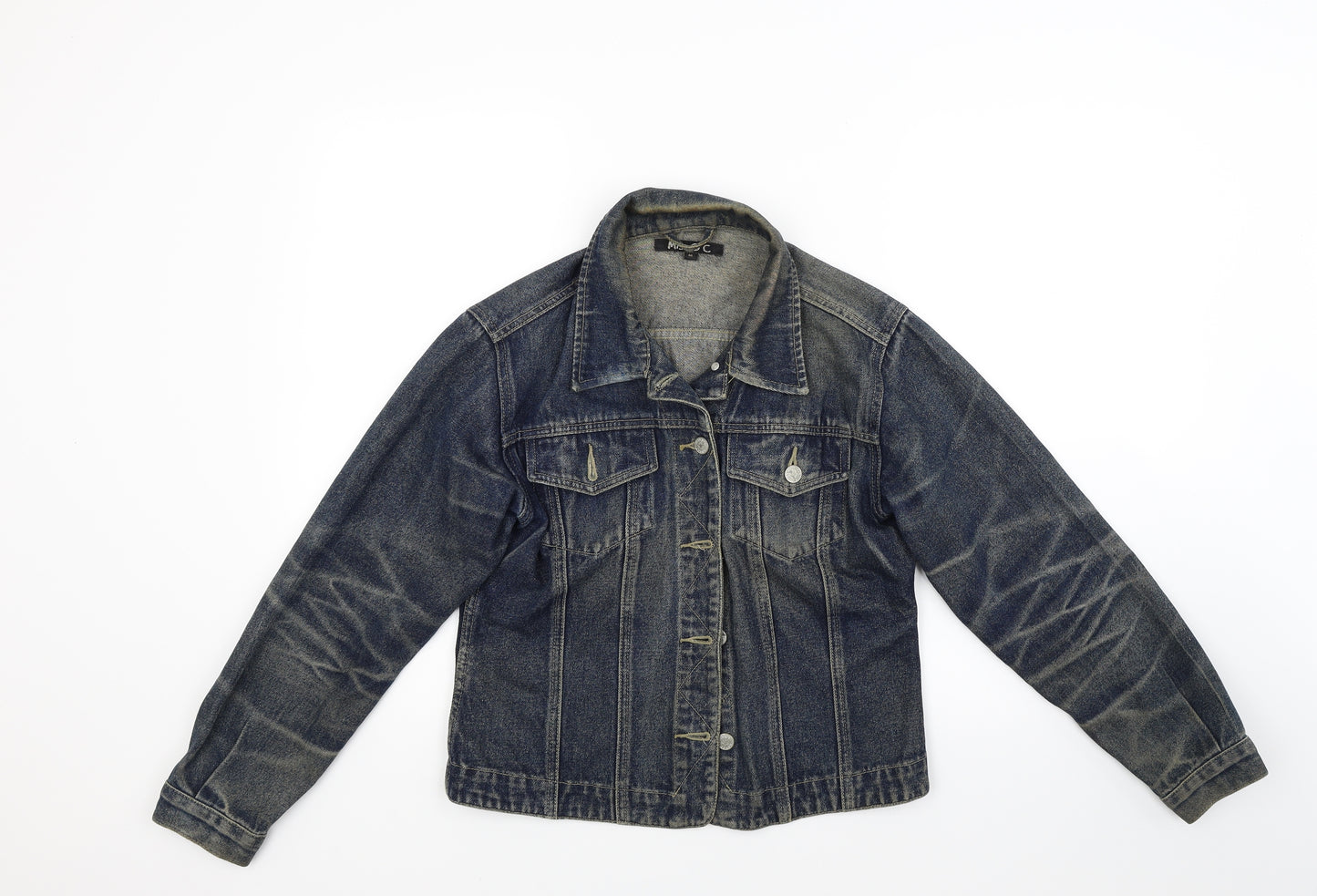 Miss c Womens Blue  Denim Jacket Coat Size M