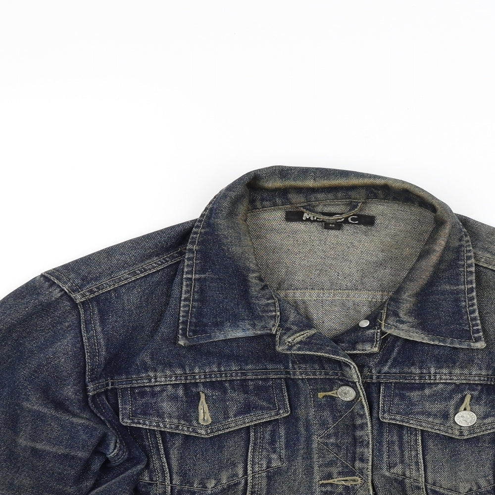 Miss c Womens Blue  Denim Jacket Coat Size M