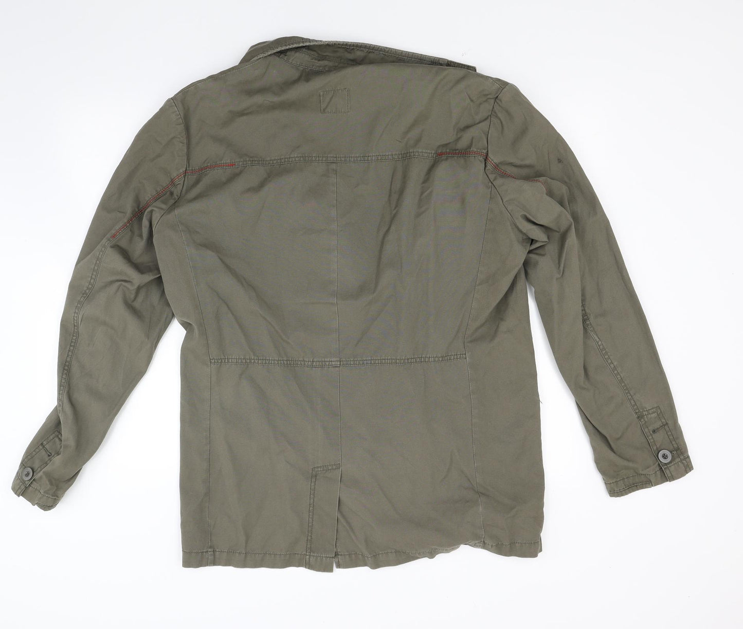 UrbanSpirit Mens Green  Denim Military Jacket Coat Size L