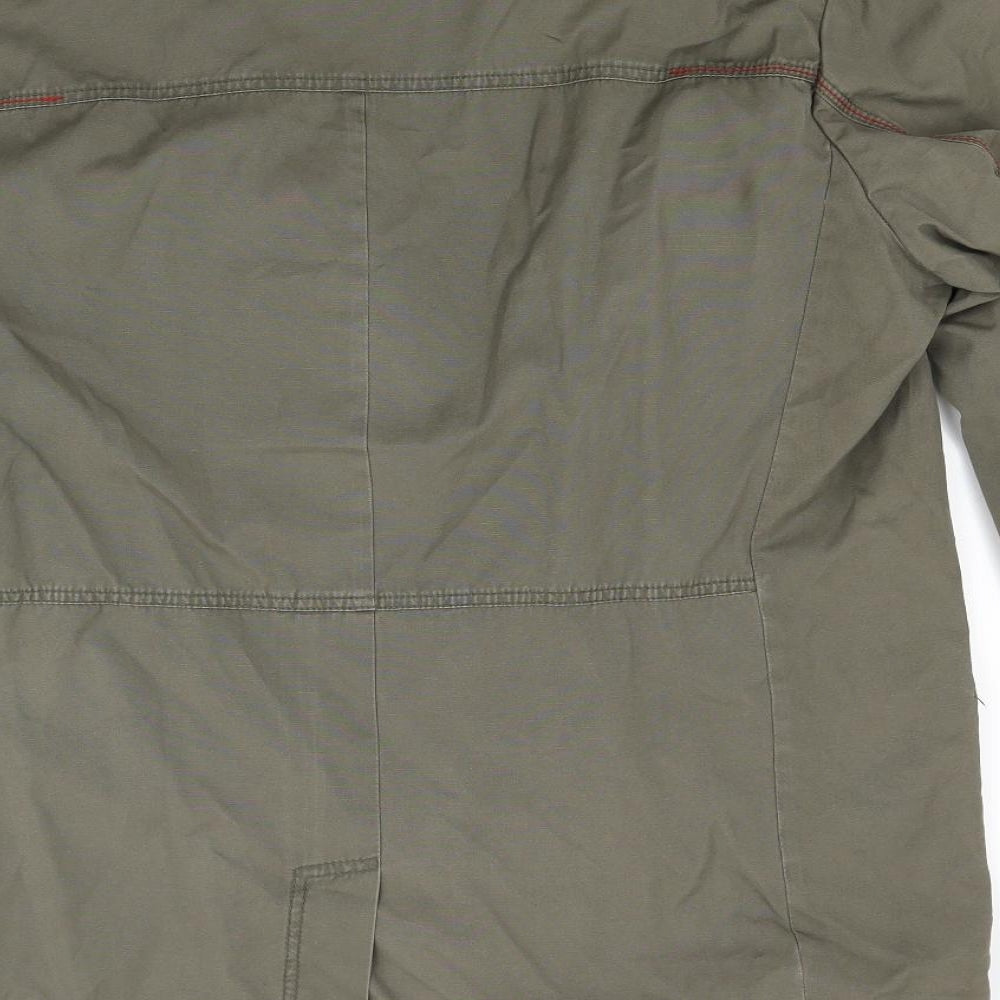 UrbanSpirit Mens Green  Denim Military Jacket Coat Size L